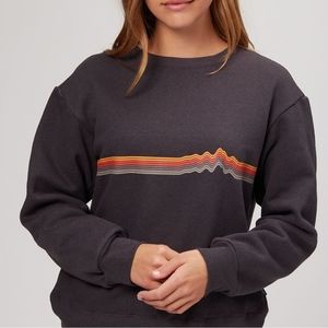 Patagonia Ridge Rise Stripe Uprisal Crew Sweatshirt Women's Sz L